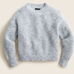 J. Crew Marled Cotton Blend Crewneck Sweater Blue Small